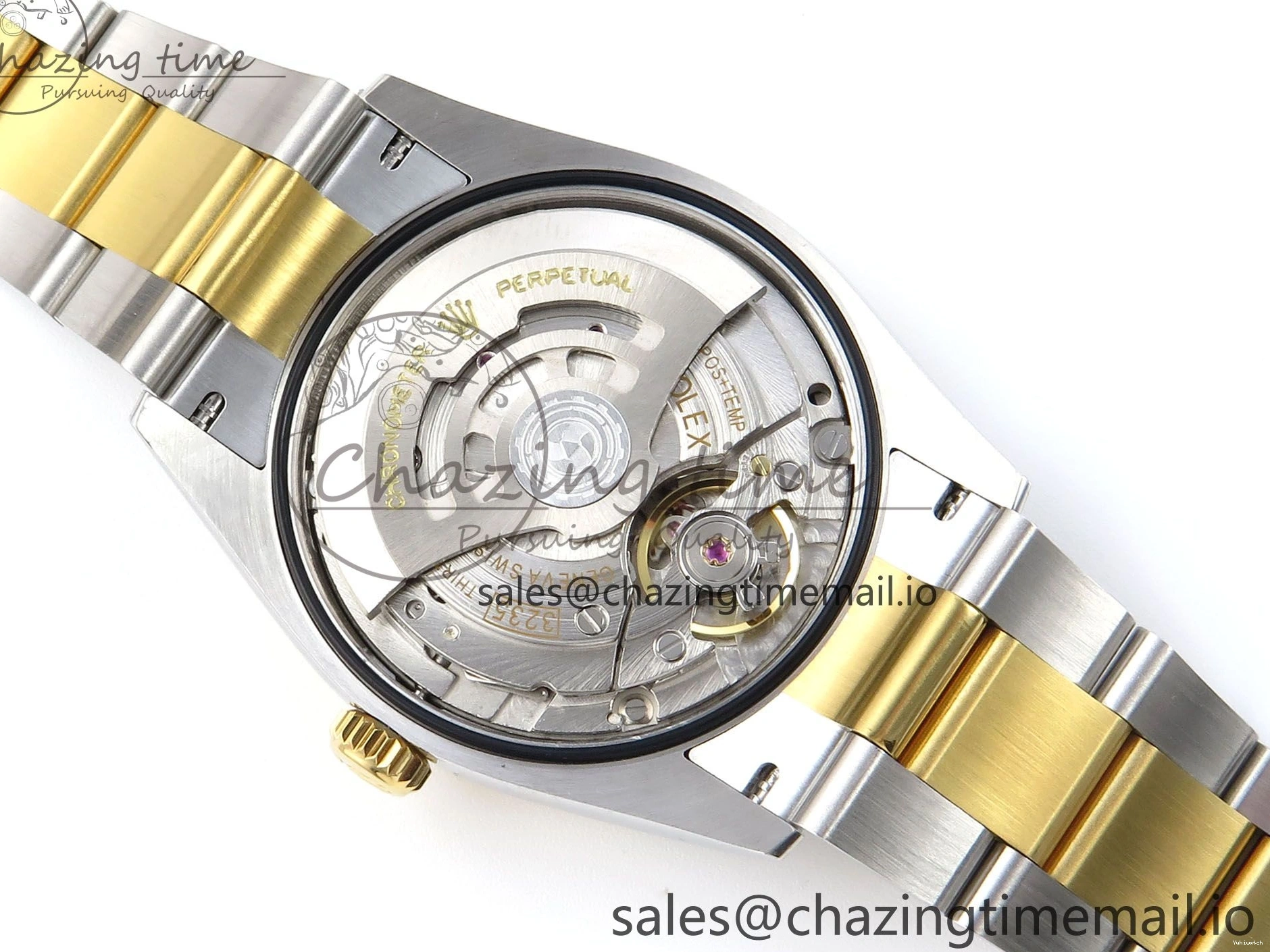 YG Textured Diamonds 126283RBR Dial YG Oyster EWEF SS Best Edition DateJust A3235 Bracelet on 36 0420